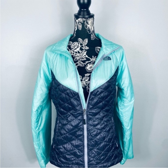 The North Face teal/navy blue primaloft waterproof jacket size small - Picture 10 of 12
